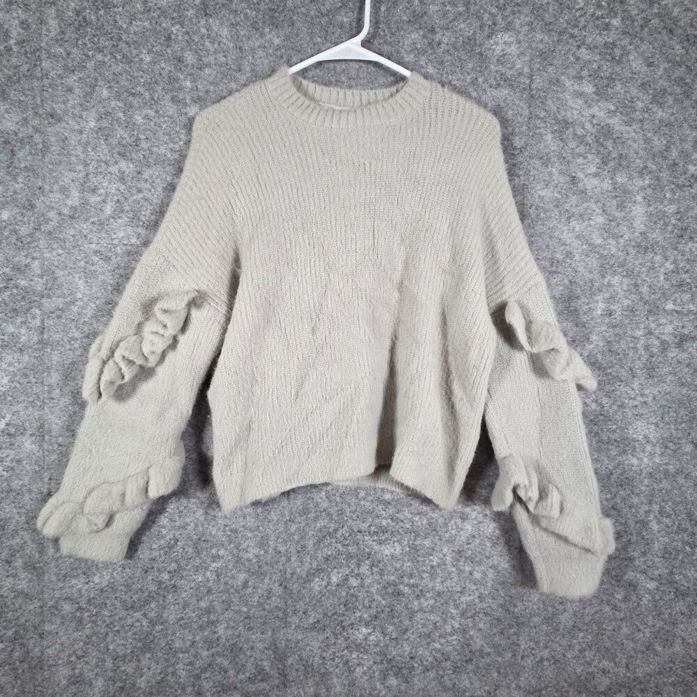 Miss Selfridge Gray Pullover Sweater Women Size 6 Long Sleeve Knit Classic